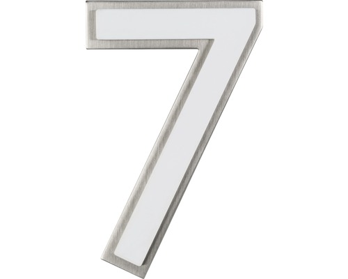 Hausnummer 7 Edelstahl/Nachtleuchtend glow in the Dark selbstleuchtend Hausnummer 7 aus Edelstahl