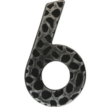 Hausnummer 6 aus Metall
