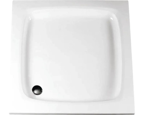 Quadratische Duschwanne aus Sanitäracryl mit Ablauf