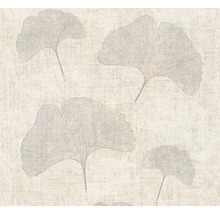 Vliestapete 32265-3 Cuba Ginkgo-Blatt beige