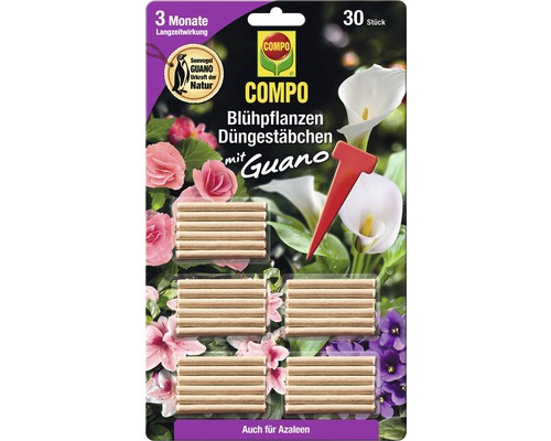 Düngestäbchen COMPO für Blühpflanzen mit Guano 30 Stück