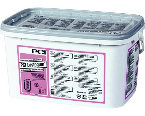 PCI Lastogum® Wasserdichte flexible Schutzschicht unter Keramikbelägen in Dusche und Bad grau 8 kg