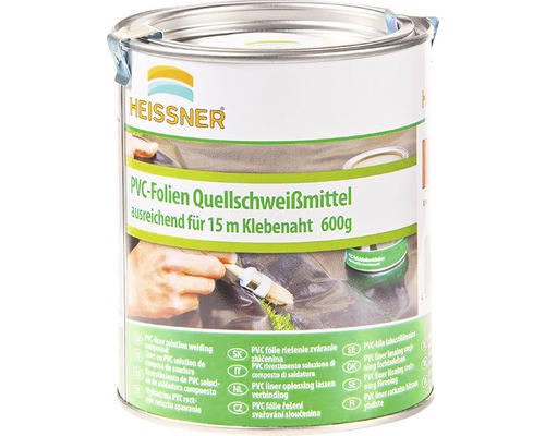 PVC-Folien Quellschweißmittel für 15 m Klebenaht, 600 g Heissner PVC-Folien Quellschweißmittel in einer Dose