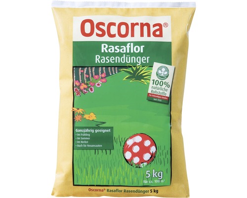 Rasendünger Oscorna Rasaflor organischer Dünger 5 kg 100 m²