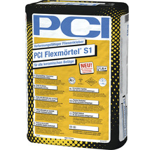 PCI Flexmörtel® S1 verformungsfähiger Fliesenkleber für alle keramischen Beläge grau C2TE-S1 20 kg-thumb-0