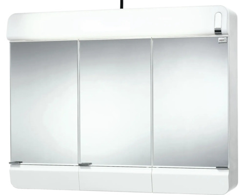 LED Spiegelschrank Sieper Alida weiß 68,5x54,5 cm IP20 inkl. LED Lichtleiste Spiegelschrank mit drei Türen für das Badezimmer