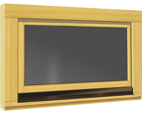 Holzfenster mit Glaseinsatz