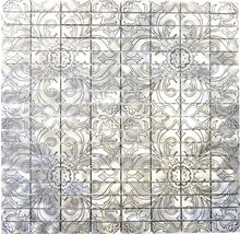 Aluminiummosaik ALF C101D silber 30x30 cm