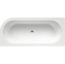 Vorwand-Whirlpool Rechteckbadewanne mit Rundung OTTOFOND Messina 78 x 178 cm weiß glänzend 71220-thumb-0