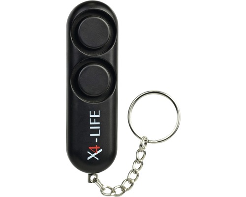Taschenalarm mit Schlüsselanhänger 120 dB SPL/30 X4-Life schwarz-0