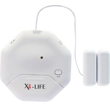 Glasbruchalarm + Öffnungsalarm weiß mit Testknopf Batteriebetrieb X4-Life