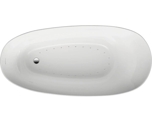 Freistehender Whirlpool Ovale Badewanne OTTOFOND Sempre 85 x 180 cm weiß glänzend 72100