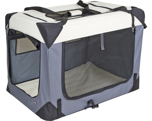 Transportbox für Haustiere mit Netzfenstern und Tragegriffen