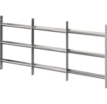 Edelstahl Fenstergitter mit drei horizontalen Stäben
