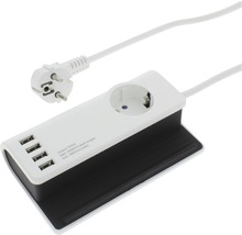 USB Docking Station 4x USB + Halter für Tablet und Smartphone + 1x Schutzkontaktsteckdose-thumb-0