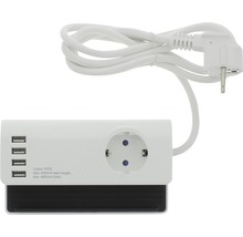 USB Docking Station 4x USB + Halter für Tablet und Smartphone + 1x Schutzkontaktsteckdose-thumb-1