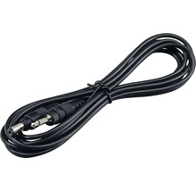Schwarzes Audiokabel mit Klinkenstecker