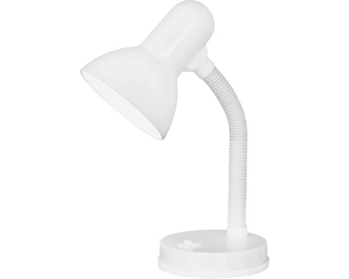 Weiße Schreibtischlampe mit flexiblem Hals