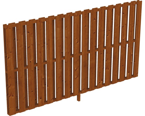 Seitenwand Deckelschalung SKAN HOLZ Douglasie 305x160 cm nussbaum Holzzaun für den Garten