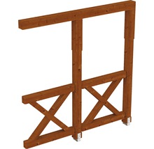 Seitenwand Andreaskreuz SKAN HOLZ Douglasie 205x210 cm nussbaum