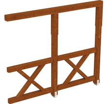 Seitenwand Andreaskreuz SKAN HOLZ Douglasie 255x210cm nussbaum