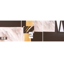 Abstraktes Wandbild mit geometrischen Formen und Farbflächen für Wohnraumgestaltung