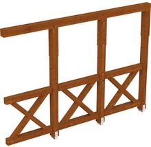 Seitenwand Andreaskreuz SKAN HOLZ Douglasie 305x210 cm nussbaum