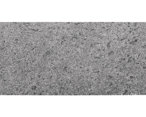 FLAIRSTONE Granit Terrassenplatte Cenith Silver Grey 80 cm x 40 cm x 3 cm rektifizierte Kante Graue Steintextur für den Außenbereich