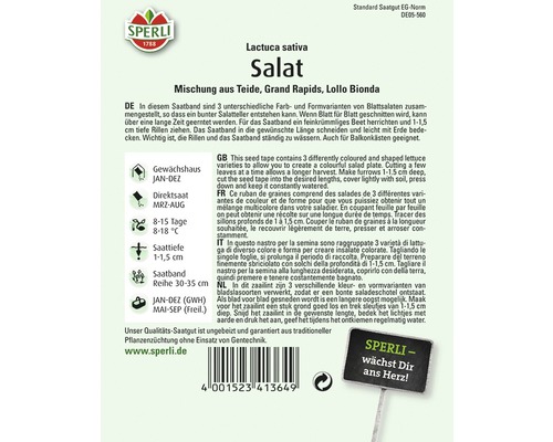 Sperli Salat Saatband Teide, Grand Rapids, Lollo Bionda