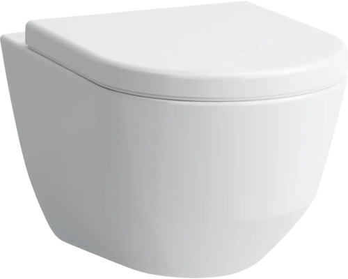 Wand-WC LAUFEN Pro Flachspüler mit Spülrand weiß ohne WC-Sitz 8209590000001