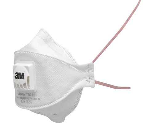 Atemschutzmaske 3M™ 9332-PT, 10 Stück Schutzstufe FFP3 3M Aura 9332+ Feinstaubmaske mit Ventil