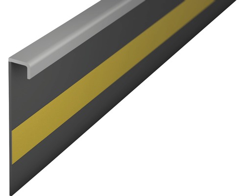 Prinz Teppichleiste Einklebeleiste ohne Steg silbergrau 50x2500 mm Wandstoßleiste mit Markierung
