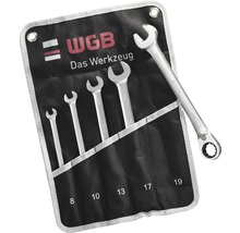 Ratschenring-Maulschlüssel-Satz WGB 5-tlg in Rolltasche, umschaltbar
