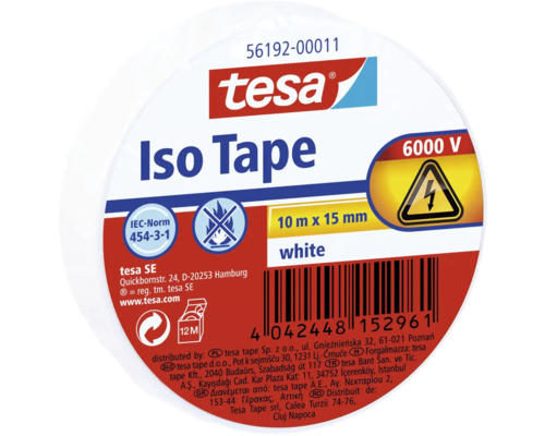 tesa Isolierband weiß 10 m x 15 mm