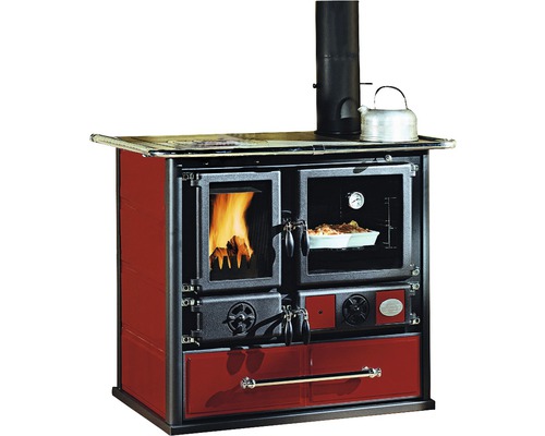 Dauerbrandofen Nordica Extraflame Rosa Farbe Herd rot Material Herdplatte 6,5 kW