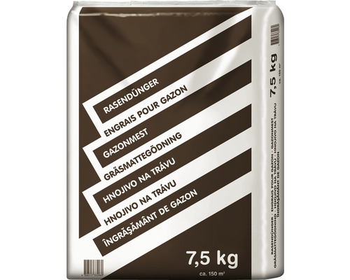 Verpackung Rasendünger 7,5 kg für circa 150 Quadratmeter