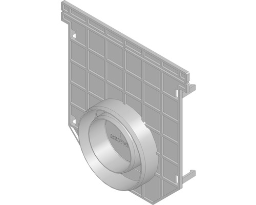 Hauraton Recyfix PRO 150 Kombistirnwand geschlossen Typ 01 DN/OD 75 mm / 110 mm RECYFIX Punktablauf aus Kunststoff mit Gitterrost