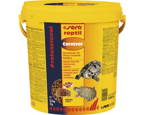 Reptilienfutter sera reptil Professional Carnivor Nature 10.000 ml (3,3 kg) für fleischfressende Reptilien