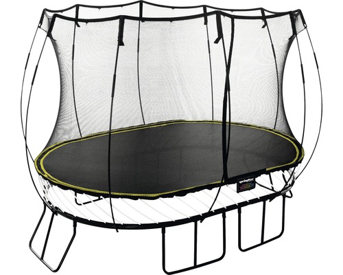 Trampolin springfree O77 Medium Oval mit Sicherheitsnetz 240 x 340 cm schwarz