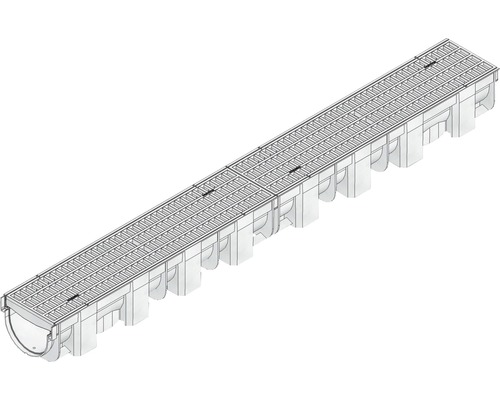 Hauraton TOP mm x Kunststoffrinne aus PP mit Gitterrost MW 8/21 silberfarben 1000 mm x 119 mm x 89 mm Hauraton TOP mm x Kunststoffrinne aus PP mit Gitterrost MW 8/21 silberfarben 1000 mm x 119 mm x 89 mm