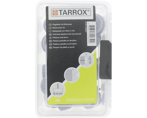 Tarrox Filzgleiter mit Schraube, 24 Millimeter Durchmesser