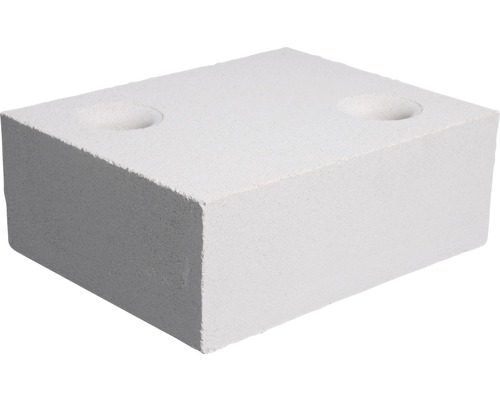 Kalksandstein KS-Vollstein 5DF 20-2.0 240 mm x 300 mm x 113 mm Feuerfester Stein mit zwei Vertiefungen