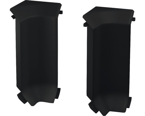 Innenecken für Hartschaum-Sockelleiste schwarz 60 mm