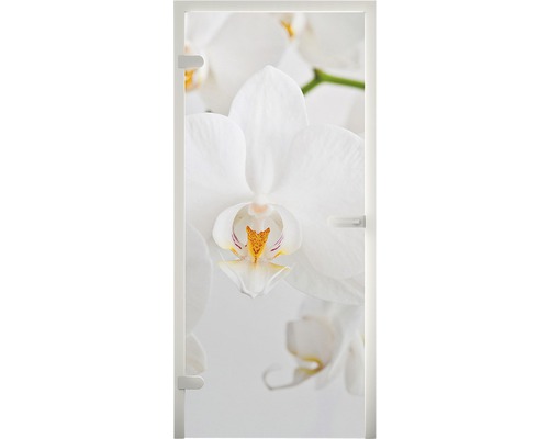 Zimmertür mit Orchideen Motiv