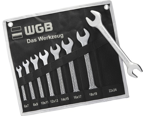 Doppelmaulschlüssel-Satz WGB 8-tlg in Rolltasche