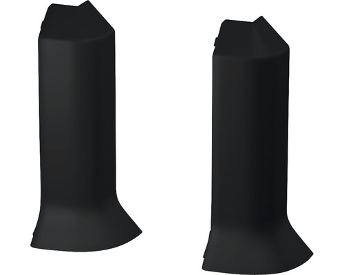 Außenecken für Hartschaum-Sockelleiste 60 mm schwarz-0