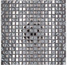 Quadratische silberfarbene Mosaikfliese für Wand und Boden