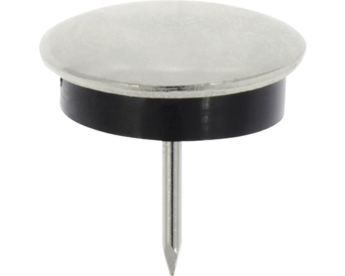 Tarrox Metallgleiter | vernickelt HORNBACH rund 16 mm 20 mit Nagel