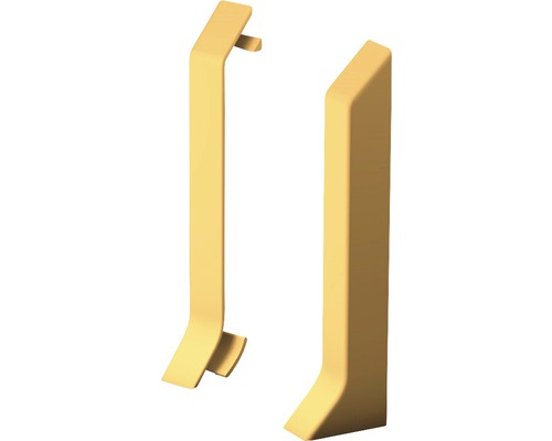Prinz Endstücke für Hartschaum-Sockelleiste buche 60 mm Zwei goldfarbene Heizungsrohrverkleidungen