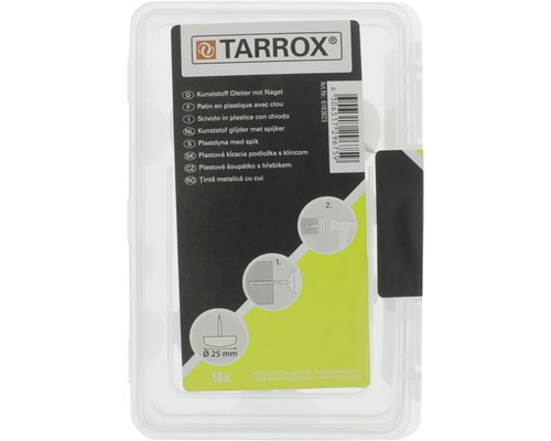 Kunststoffgleiter mit Nagel, Durchmesser 25 mm, 16 Stück